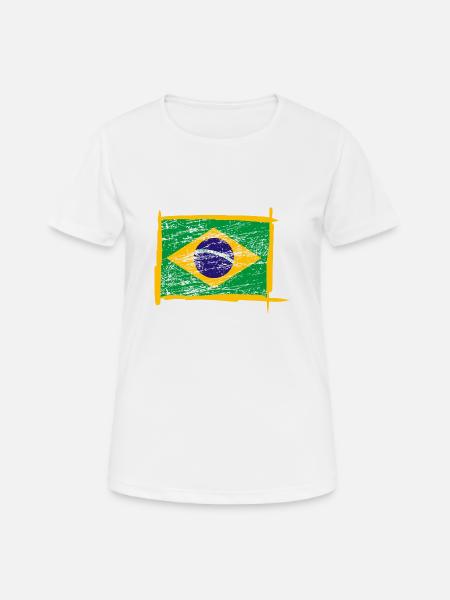 Brazil Brazil flag - Women's Breathable T-Shirt - white
