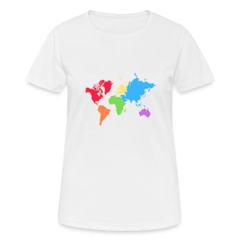 pride carte - T-shirt respirant Femme - blanc - Devant - AI Model Female 172 dark (172cm)