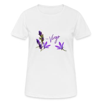Virgo Zodiac Sign Virgo Bellflower - Women's Breathable T-Shirt - white - Front - AI Model Female 172 dark (172cm)