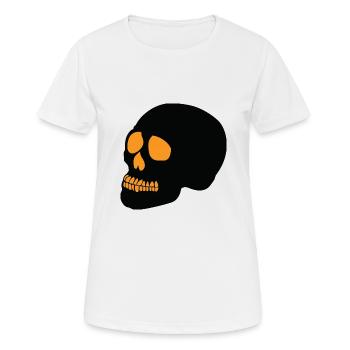 Skull Halloween 2 - Women's Breathable T-Shirt - white - Front - AI Model Female 172 dark (172cm)