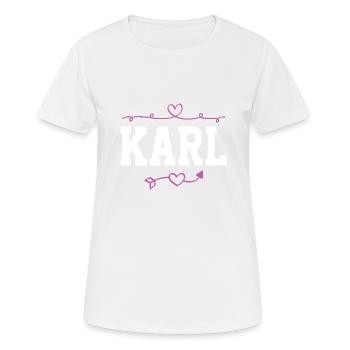 Karl - T-shirt respirant Femme - blanc - Devant - AI Model Female 172 dark (172cm)