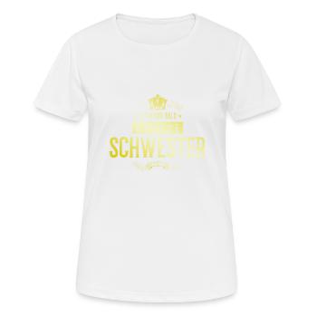Ich werde Bald Schwester - Frauen T-Shirt atmungsaktiv - Weiß - Vorne - AI Model Female 172 dark (172cm)