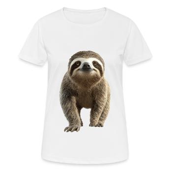 Faultier - Frauen T-Shirt atmungsaktiv - Weiß - Vorne - AI Model Female 172 dark (172cm)