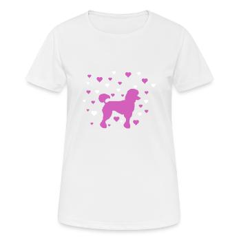 caniche - T-shirt respirant Femme - blanc - Devant - AI Model Female 172 dark (172cm)