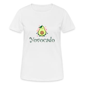 Yovocado avocado yoga mother child pregnancy - Women's Breathable T-Shirt - white - Front - AI Model Female 172 dark (172cm)