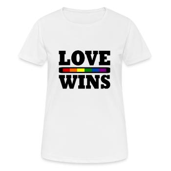 Love wins - Women's Breathable T-Shirt - white - Front - AI Model Female 172 dark (172cm)