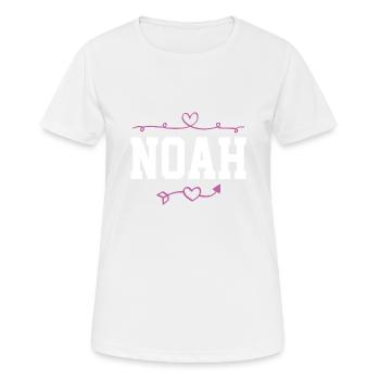 Noah - Frauen T-Shirt atmungsaktiv - Weiß - Vorne - AI Model Female 172 dark (172cm)