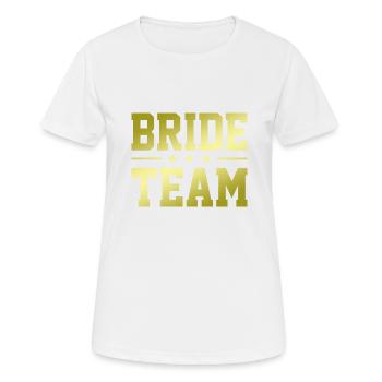Équipe de la mariée - T-shirt respirant Femme - blanc - Devant - AI Model Female 172 dark (172cm)