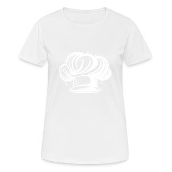 Chef's Hat Silhouette Cooking Chef - T-shirt respirant Femme - blanc - Devant - AI Model Female 172 dark (172cm)