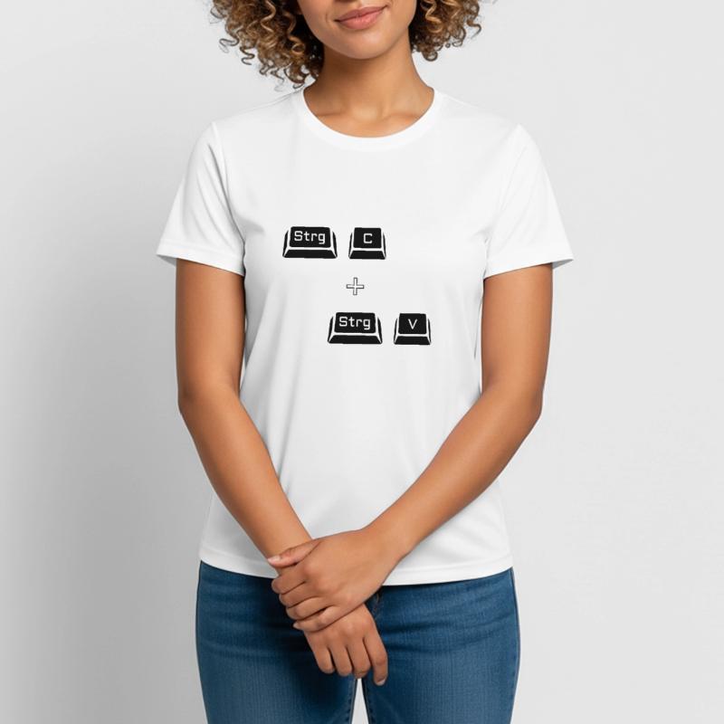 Ctrl c Ctrl v Keyboard Computer Copy Gift Women's Breathable T-Shirt