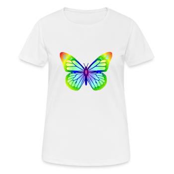 Papillon 1 - T-shirt respirant Femme - blanc - Devant - AI Model Female 172 dark (172cm)