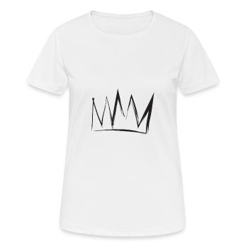 Krone - Frauen T-Shirt atmungsaktiv - Weiß - Vorne - AI Model Female 172 dark (172cm)