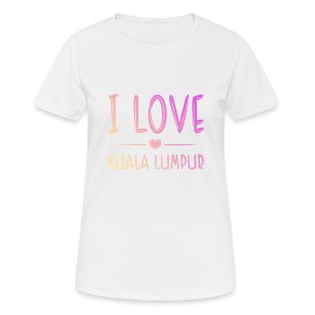 I Love Kuala Lumpur - Frauen T-Shirt atmungsaktiv - Weiß - Vorne - AI Model Female 172 dark (172cm)