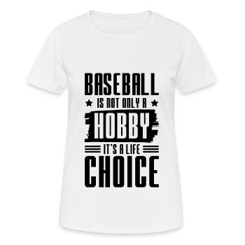 baseball hobby - Frauen T-Shirt atmungsaktiv - Weiß - Vorne - AI Model Female 172 dark (172cm)