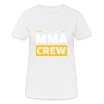 Mma Crew - Frauen T-Shirt atmungsaktiv - Weiß - Vorne - AI Model Female 172 dark (172cm)