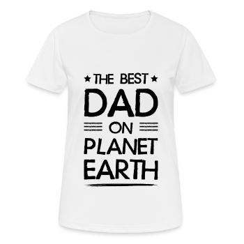 Best Dad Saying Dad Dad - Women's Breathable T-Shirt - white - Front - AI Model Female 172 dark (172cm)