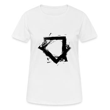 Zwei Quadrate Design variante 2 Schwarz - Women's Breathable T-Shirt - white - Front - AI Model Female 172 dark (172cm)