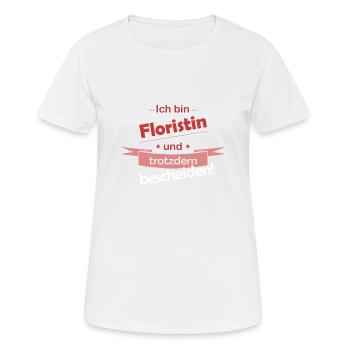 fleuriste - T-shirt respirant Femme - blanc - Devant - AI Model Female 172 dark (172cm)