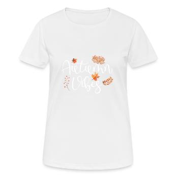 Automne Vibes - T-shirt respirant Femme - blanc - Devant - AI Model Female 172 dark (172cm)