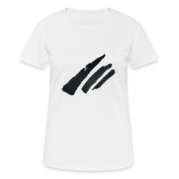 Brosse à bandes - T-shirt respirant Femme - blanc - Devant - AI Model Female 172 dark (172cm)