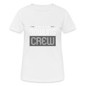 Équipe de bowling - T-shirt respirant Femme - blanc - Devant - AI Model Female 172 dark (172cm)