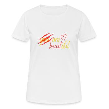 Beast or beauty? - Women's Breathable T-Shirt - white - Front - AI Model Female 172 dark (172cm)