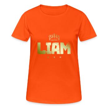 Liam - T-shirt respirant Femme - orange néon - Devant - AI Model Female 172 dark (172cm)