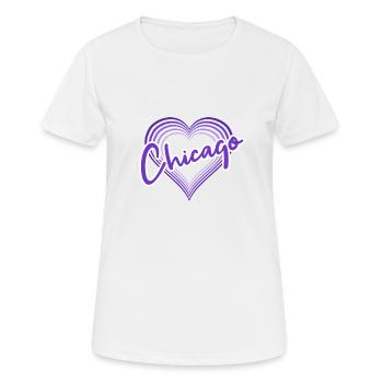Chicago - T-shirt respirant Femme - blanc - Devant - AI Model Female 172 dark (172cm)