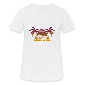 Ibiza - Frauen T-Shirt atmungsaktiv - Weiß - Vorne - AI Model Female 172 dark (172cm)