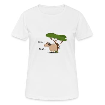 Le gros cheval frotte ses fesses - T-shirt respirant Femme - blanc - Devant - AI Model Female 172 dark (172cm)