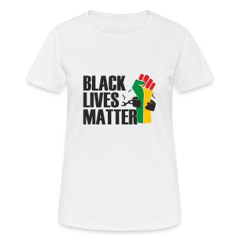 Juneteenth Day 1865, Black Lives Matter - T-shirt respirant Femme - blanc - Devant - AI Model Female 172 dark (172cm)