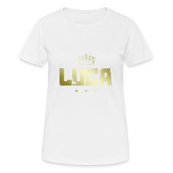 Luca - T-shirt respirant Femme - blanc - Devant - AI Model Female 172 dark (172cm)