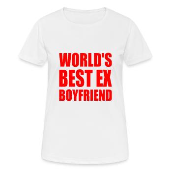 world's best ex boyfriend - Frauen T-Shirt atmungsaktiv - Weiß - Vorne - AI Model Female 172 dark (172cm)
