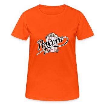 pop-corn - T-shirt respirant Femme - orange néon - Devant - AI Model Female 172 dark (172cm)