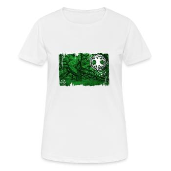 eiche mit lebensbaum grün - Frauen T-Shirt atmungsaktiv - Weiß - Vorne - AI Model Female 172 dark (172cm)