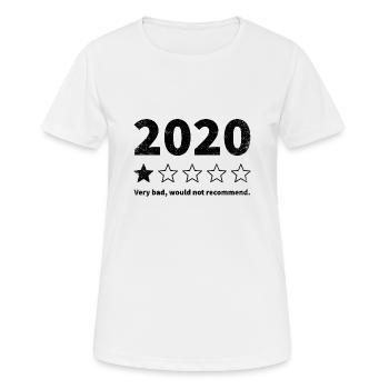 Funny 2020 Rating Corona Pandemic Gift - Women's Breathable T-Shirt - white - Front - AI Model Female 172 dark (172cm)