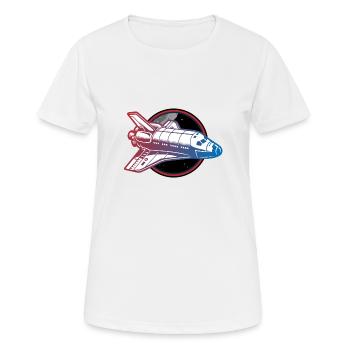 spaceship space shuttle - Women's Breathable T-Shirt - white - Front - AI Model Female 172 dark (172cm)