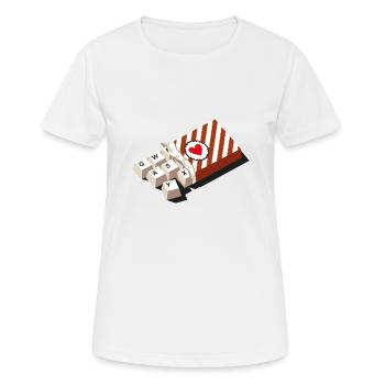 chockeys - Frauen T-Shirt atmungsaktiv - Weiß - Vorne - AI Model Female 172 dark (172cm)