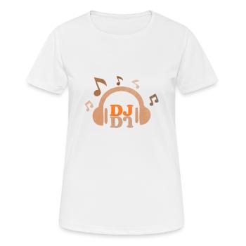 Disc jockey - Women's Breathable T-Shirt - white - Front - AI Model Female 172 dark (172cm)