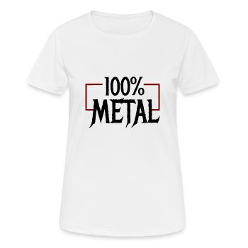 100 Heavy Metal - Frauen T-Shirt atmungsaktiv - Weiß - Vorne - AI Model Female 172 dark (172cm)