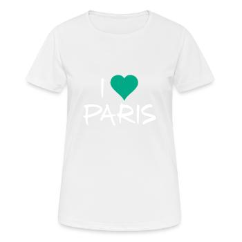 Paris - Frauen T-Shirt atmungsaktiv - Weiß - Vorne - AI Model Female 172 dark (172cm)