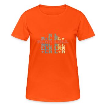 Rudiments de batterie - T-shirt respirant Femme - orange néon - Devant - AI Model Female 172 dark (172cm)