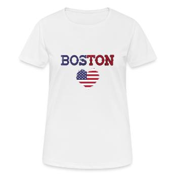 Boston - T-shirt respirant Femme - blanc - Devant - AI Model Female 172 dark (172cm)