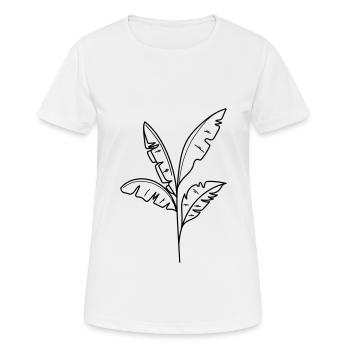 Bananen Pflanze Palme - Frauen T-Shirt atmungsaktiv - Weiß - Vorne - AI Model Female 172 dark (172cm)