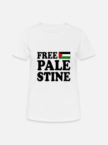 Free palestine - T-shirt respirant Femme - blanc