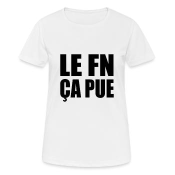 The FN stinks - Women's Breathable T-Shirt - white - Front - AI Model Female 172 dark (172cm)