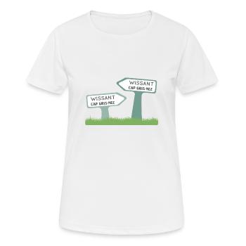 PLATTEN - Frauen T-Shirt atmungsaktiv - Weiß - Vorne - AI Model Female 172 dark (172cm)