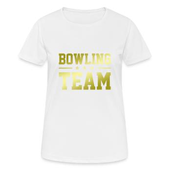 Bowling Team - Frauen T-Shirt atmungsaktiv - Weiß - Vorne - AI Model Female 172 dark (172cm)