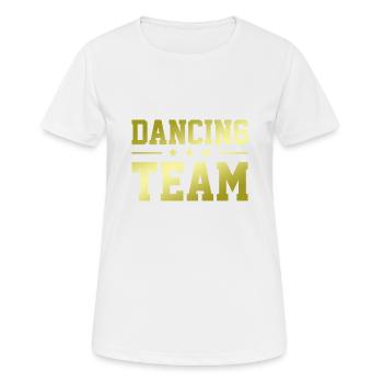 Dancing Team - Frauen T-Shirt atmungsaktiv - Weiß - Vorne - AI Model Female 172 dark (172cm)