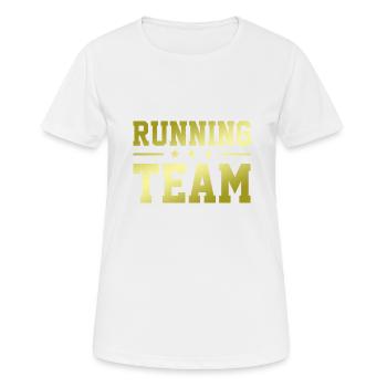 Équipe de course à pied - T-shirt respirant Femme - blanc - Devant - AI Model Female 172 dark (172cm)